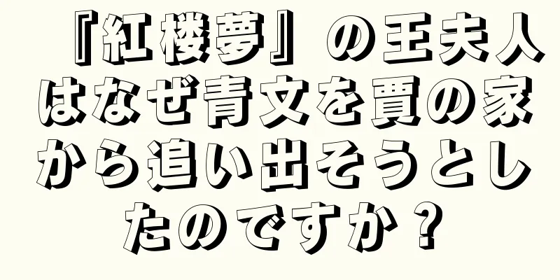 『紅楼夢』の王夫人はなぜ青文を賈の家から追い出そうとしたのですか？