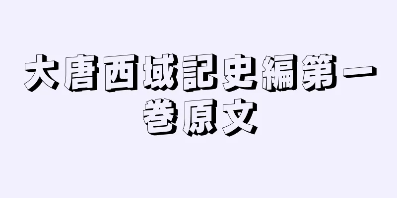 大唐西域記史編第一巻原文