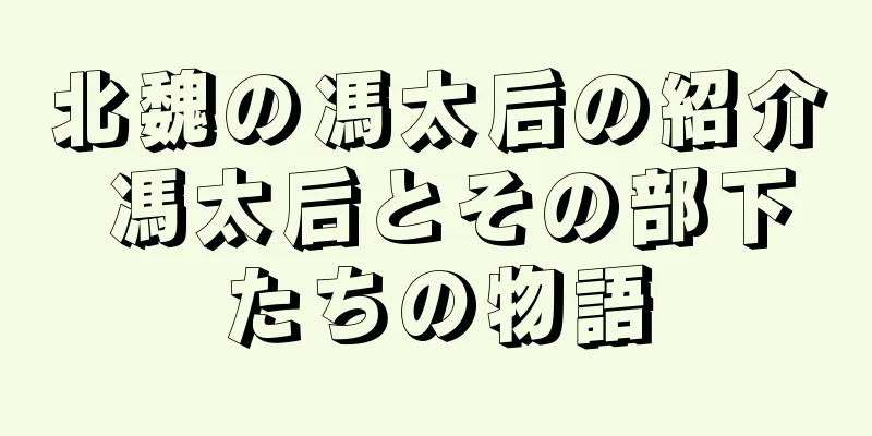 北魏の馮太后の紹介 馮太后とその部下たちの物語
