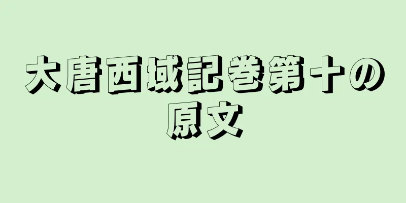 大唐西域記巻第十の原文