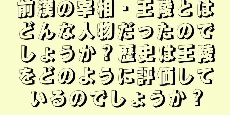 前漢の宰相・王陵とはどんな人物だったのでしょうか？歴史は王陵をどのように評価しているのでしょうか？
