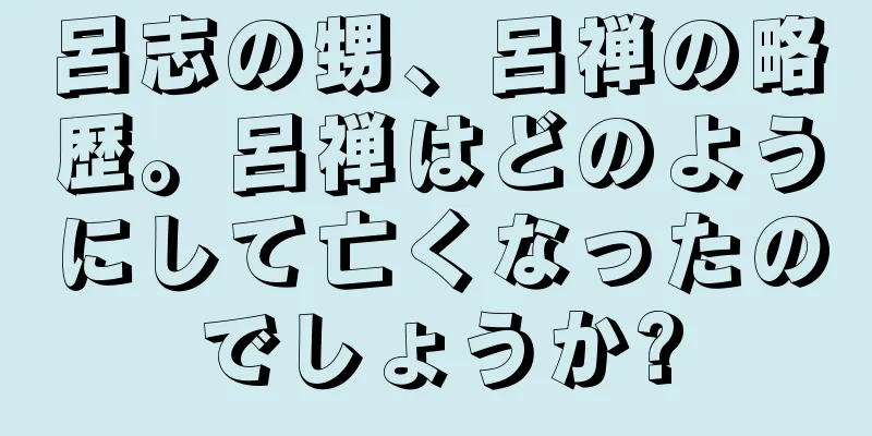 呂志の甥、呂禅の略歴。呂禅はどのようにして亡くなったのでしょうか?