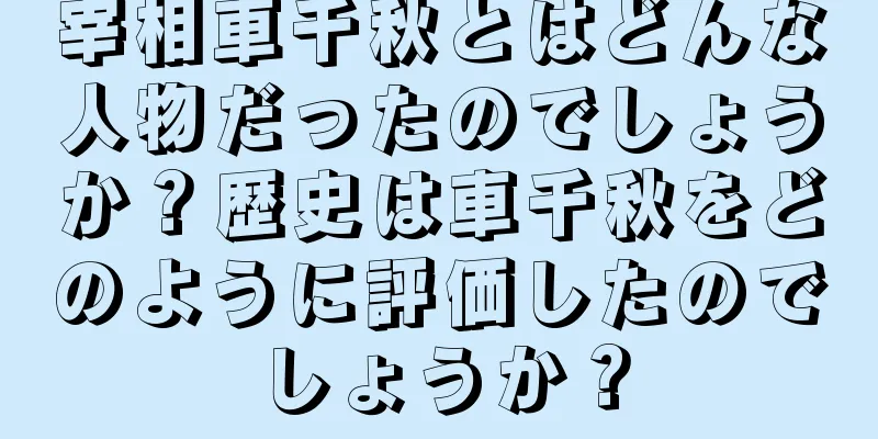 宰相車千秋とはどんな人物だったのでしょうか？歴史は車千秋をどのように評価したのでしょうか？