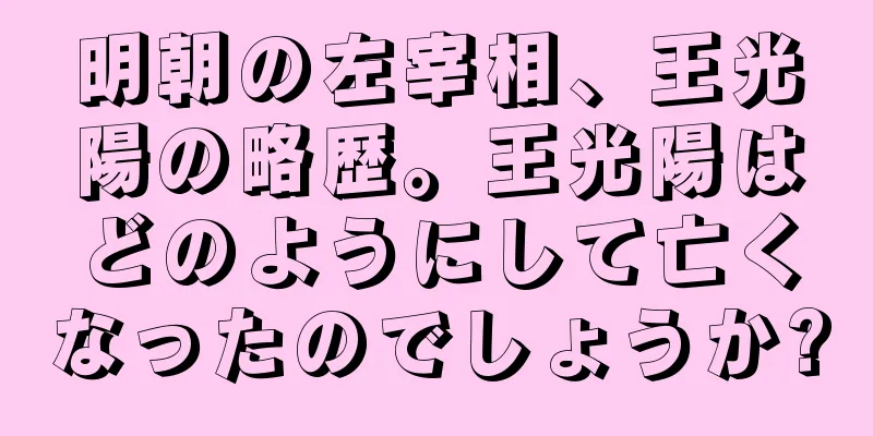 明朝の左宰相、王光陽の略歴。王光陽はどのようにして亡くなったのでしょうか?