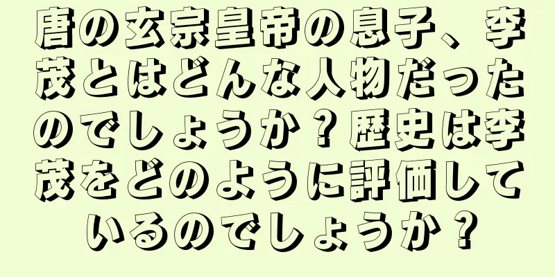 唐の玄宗皇帝の息子、李茂とはどんな人物だったのでしょうか？歴史は李茂をどのように評価しているのでしょうか？