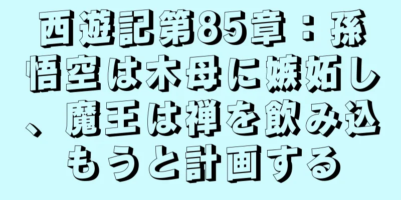 西遊記第85章：孫悟空は木母に嫉妬し、魔王は禅を飲み込もうと計画する
