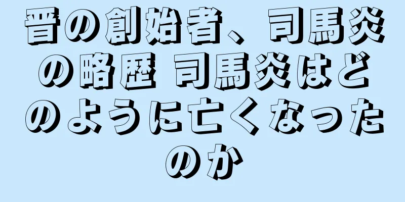 晋の創始者、司馬炎の略歴 司馬炎はどのように亡くなったのか