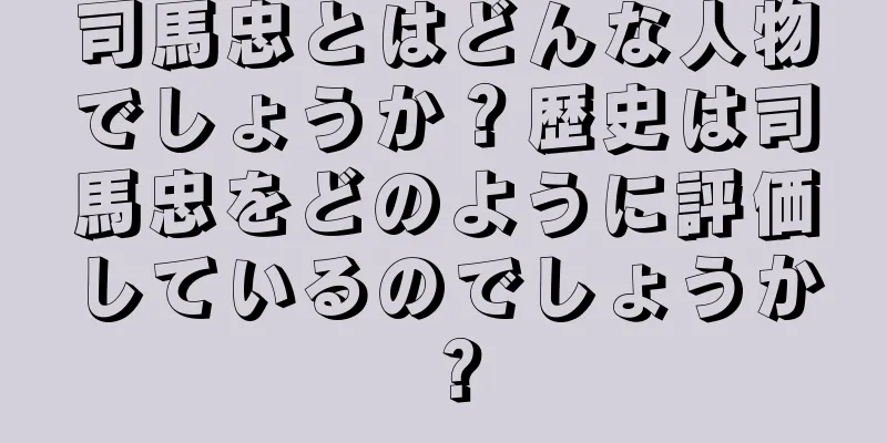 司馬忠とはどんな人物でしょうか？歴史は司馬忠をどのように評価しているのでしょうか？