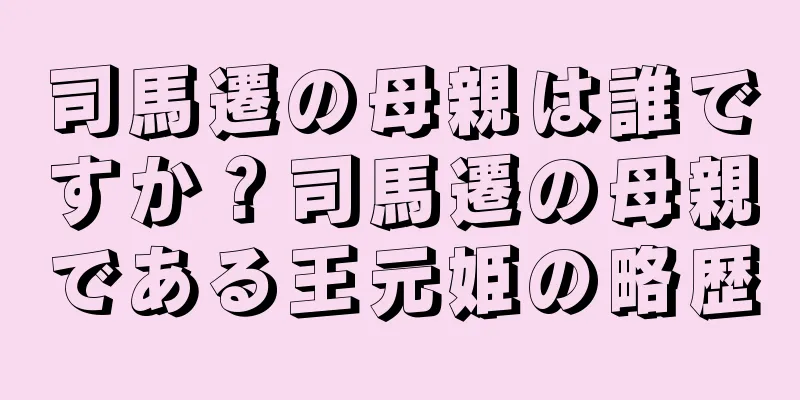 司馬遷の母親は誰ですか？司馬遷の母親である王元姫の略歴