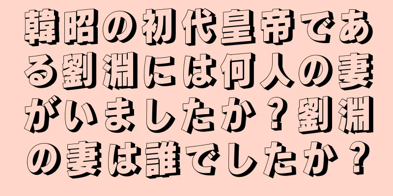 韓昭の初代皇帝である劉淵には何人の妻がいましたか？劉淵の妻は誰でしたか？
