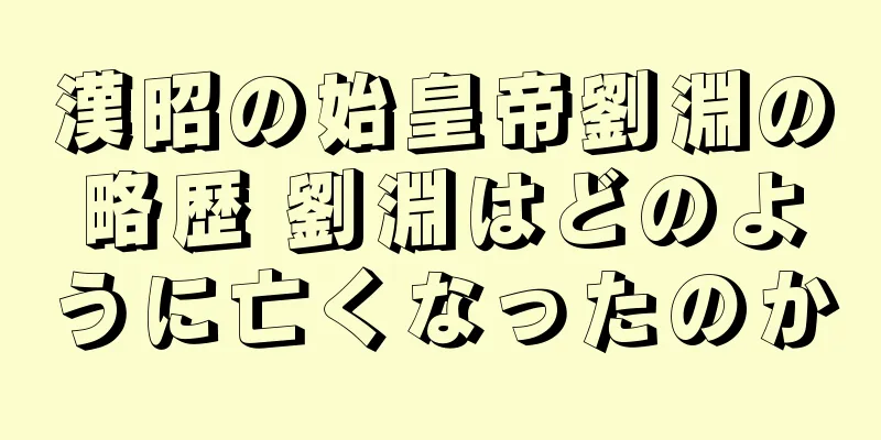 漢昭の始皇帝劉淵の略歴 劉淵はどのように亡くなったのか