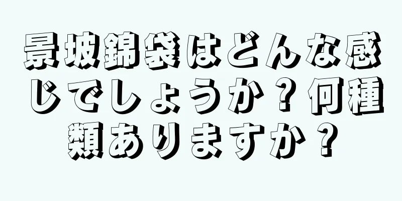 景坡錦袋はどんな感じでしょうか？何種類ありますか？