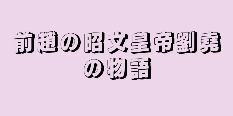 前趙の昭文皇帝劉堯の物語