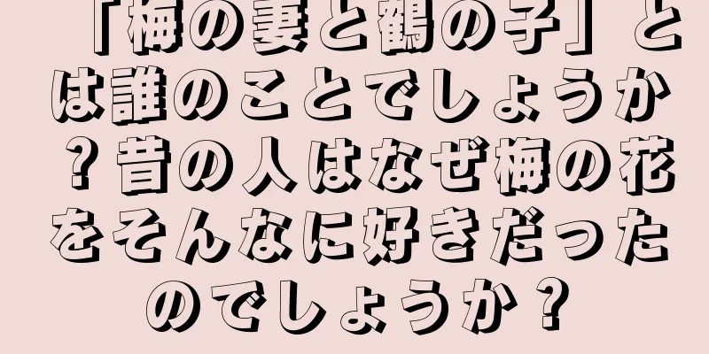「梅の妻と鶴の子」とは誰のことでしょうか？昔の人はなぜ梅の花をそんなに好きだったのでしょうか？