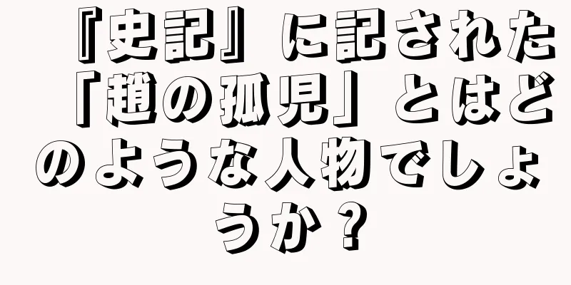 『史記』に記された「趙の孤児」とはどのような人物でしょうか？