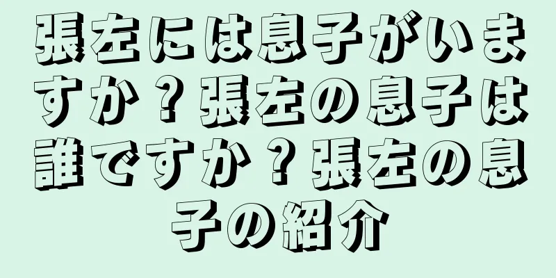 張左には息子がいますか？張左の息子は誰ですか？張左の息子の紹介