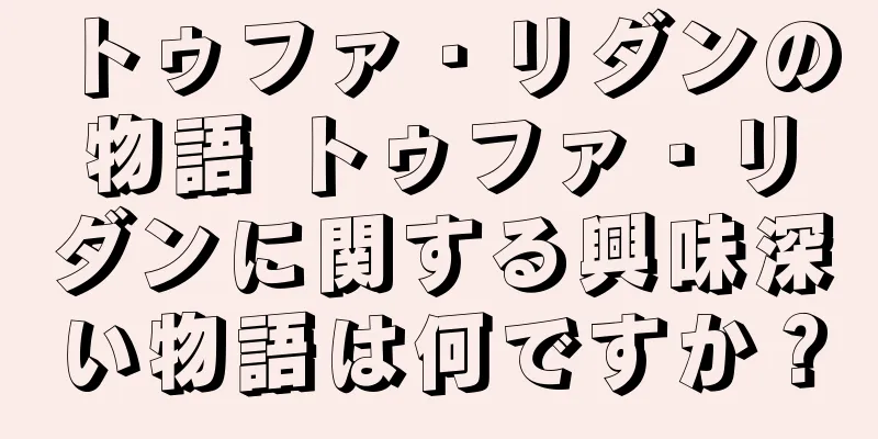 トゥファ・リダンの物語 トゥファ・リダンに関する興味深い物語は何ですか？