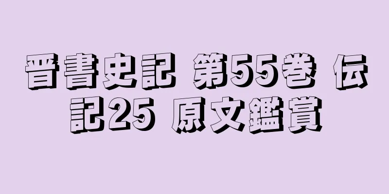晋書史記 第55巻 伝記25 原文鑑賞