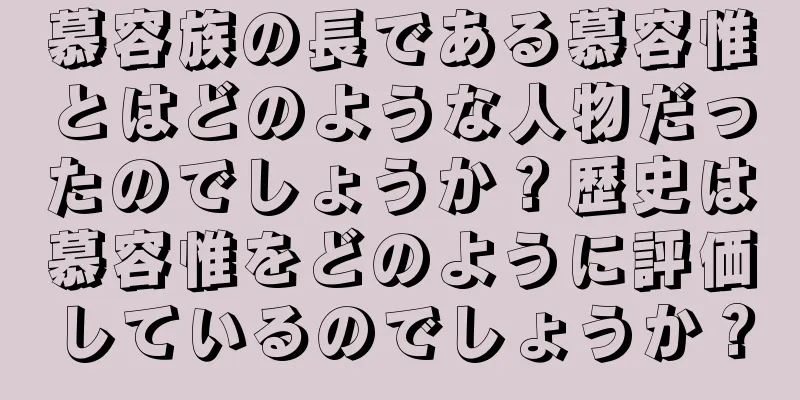 慕容族の長である慕容惟とはどのような人物だったのでしょうか？歴史は慕容惟をどのように評価しているのでしょうか？