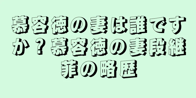 慕容徳の妻は誰ですか？慕容徳の妻段継菲の略歴
