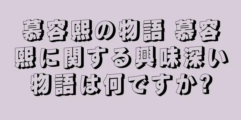 慕容熙の物語 慕容熙に関する興味深い物語は何ですか?