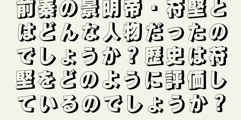 前秦の景明帝・苻堅とはどんな人物だったのでしょうか？歴史は苻堅をどのように評価しているのでしょうか？