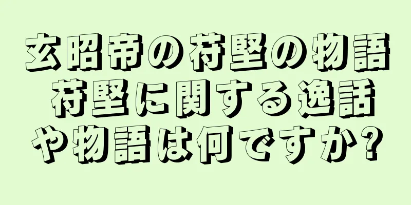 玄昭帝の苻堅の物語 苻堅に関する逸話や物語は何ですか?