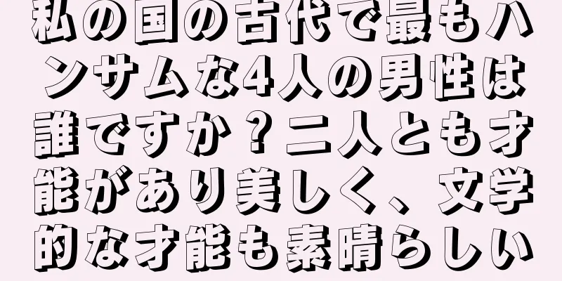 私の国の古代で最もハンサムな4人の男性は誰ですか？二人とも才能があり美しく、文学的な才能も素晴らしい