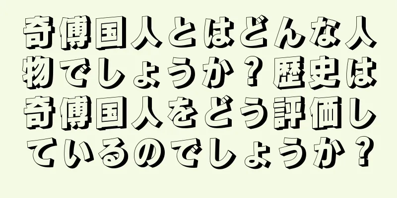 奇傅国人とはどんな人物でしょうか？歴史は奇傅国人をどう評価しているのでしょうか？