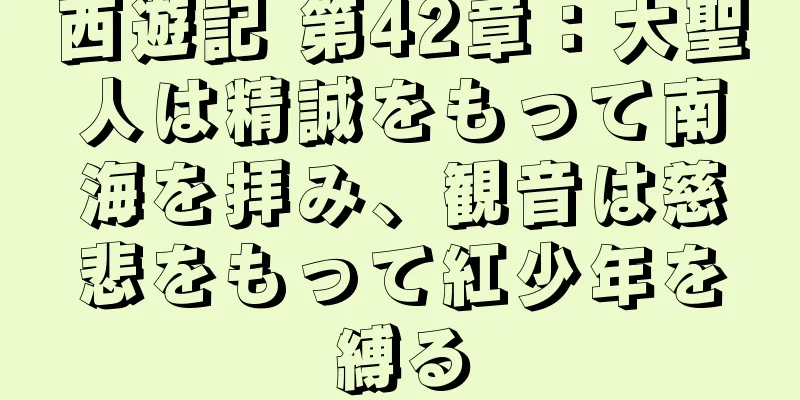 西遊記 第42章：大聖人は精誠をもって南海を拝み、観音は慈悲をもって紅少年を縛る
