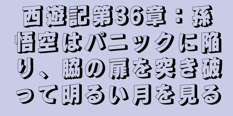 西遊記第36章：孫悟空はパニックに陥り、脇の扉を突き破って明るい月を見る