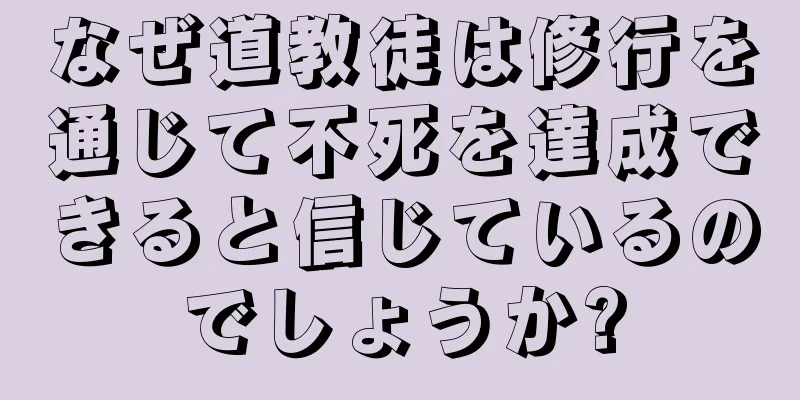 なぜ道教徒は修行を通じて不死を達成できると信じているのでしょうか?