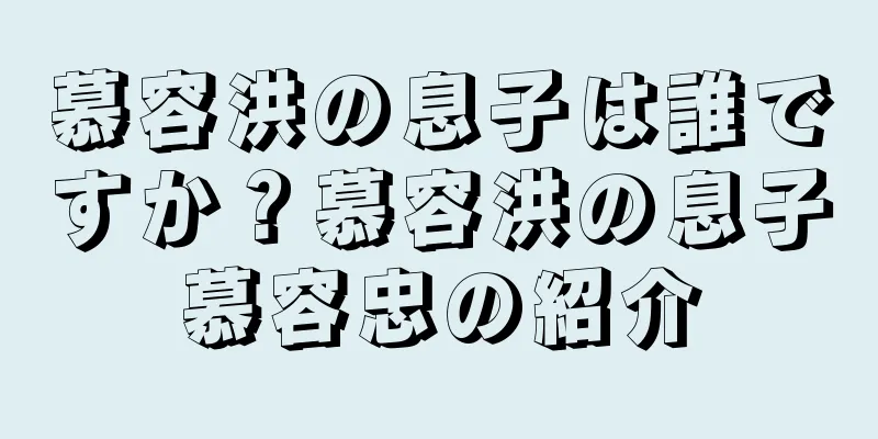 慕容洪の息子は誰ですか？慕容洪の息子慕容忠の紹介
