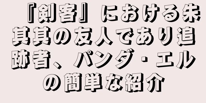 『剣客』における朱其其の友人であり追跡者、パンダ・エルの簡単な紹介