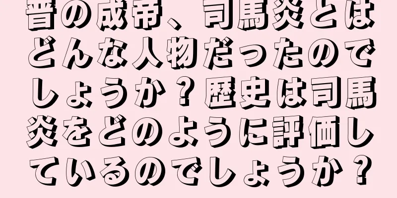 晋の成帝、司馬炎とはどんな人物だったのでしょうか？歴史は司馬炎をどのように評価しているのでしょうか？