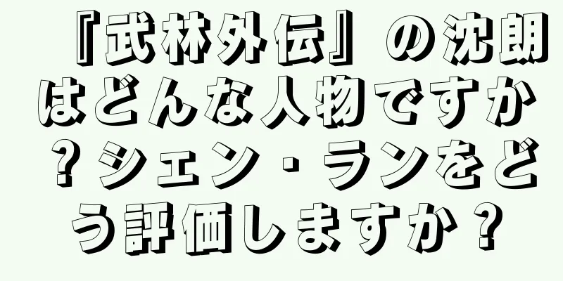 『武林外伝』の沈朗はどんな人物ですか？シェン・ランをどう評価しますか？