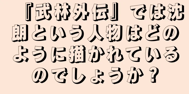 『武林外伝』では沈朗という人物はどのように描かれているのでしょうか？