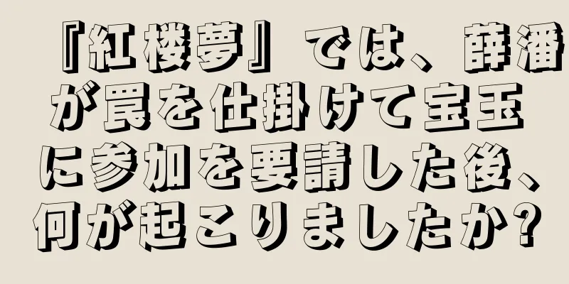 『紅楼夢』では、薛潘が罠を仕掛けて宝玉に参加を要請した後、何が起こりましたか?