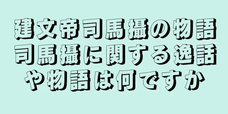 建文帝司馬攝の物語司馬攝に関する逸話や物語は何ですか