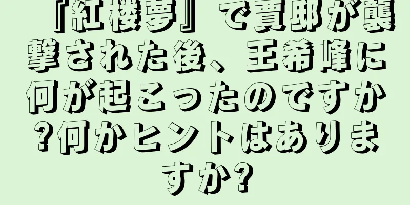 『紅楼夢』で賈邸が襲撃された後、王希峰に何が起こったのですか?何かヒントはありますか?