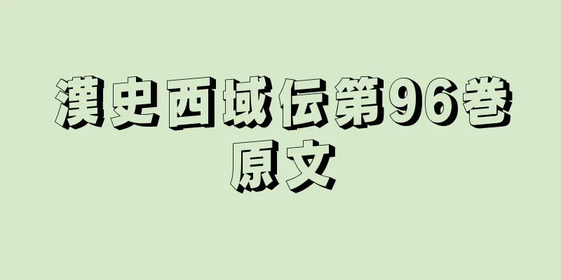 漢史西域伝第96巻原文
