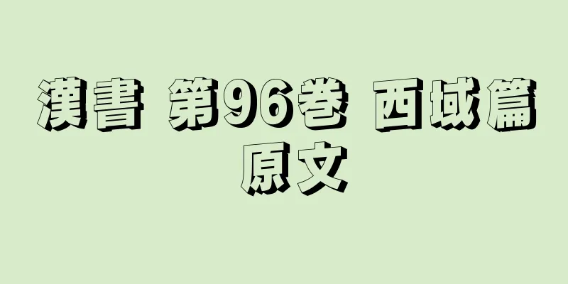 漢書 第96巻 西域篇 原文