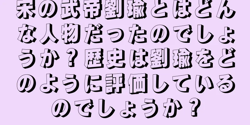 宋の武帝劉瑜とはどんな人物だったのでしょうか？歴史は劉瑜をどのように評価しているのでしょうか？