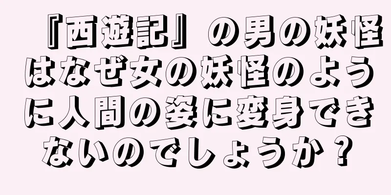 『西遊記』の男の妖怪はなぜ女の妖怪のように人間の姿に変身できないのでしょうか？