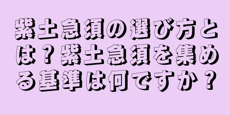 紫土急須の選び方とは？紫土急須を集める基準は何ですか？