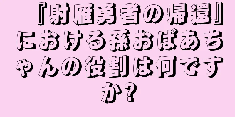 『射雁勇者の帰還』における孫おばあちゃんの役割は何ですか?