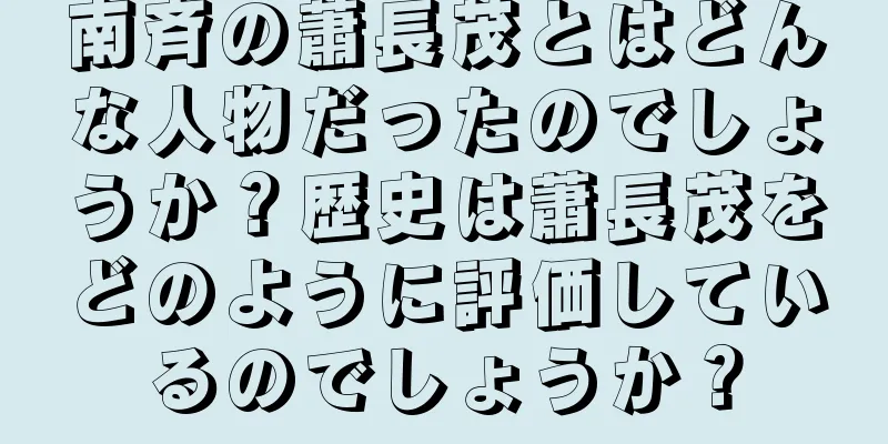 南斉の蕭長茂とはどんな人物だったのでしょうか？歴史は蕭長茂をどのように評価しているのでしょうか？