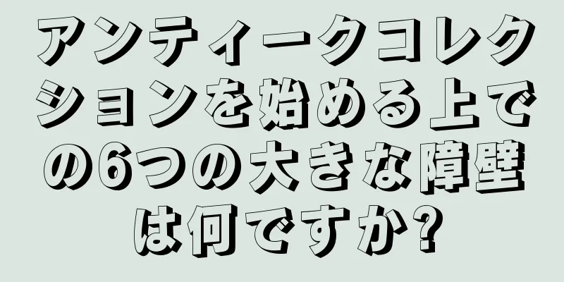 アンティークコレクションを始める上での6つの大きな障壁は何ですか?