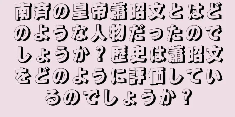 南斉の皇帝蕭昭文とはどのような人物だったのでしょうか？歴史は蕭昭文をどのように評価しているのでしょうか？