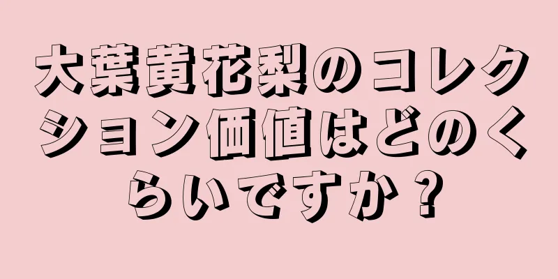 大葉黄花梨のコレクション価値はどのくらいですか？